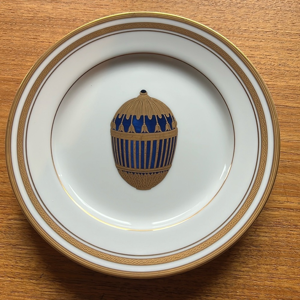 Faberge Enameled Gold Imperial Easter Egg Plate